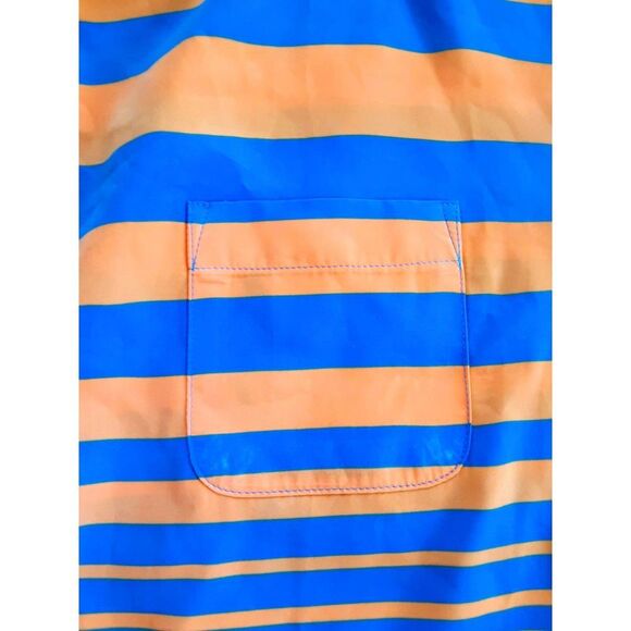 Gap Designed and Crafted Striped Blue & Orange Shirted Dress Size M - Picture 6 of 8